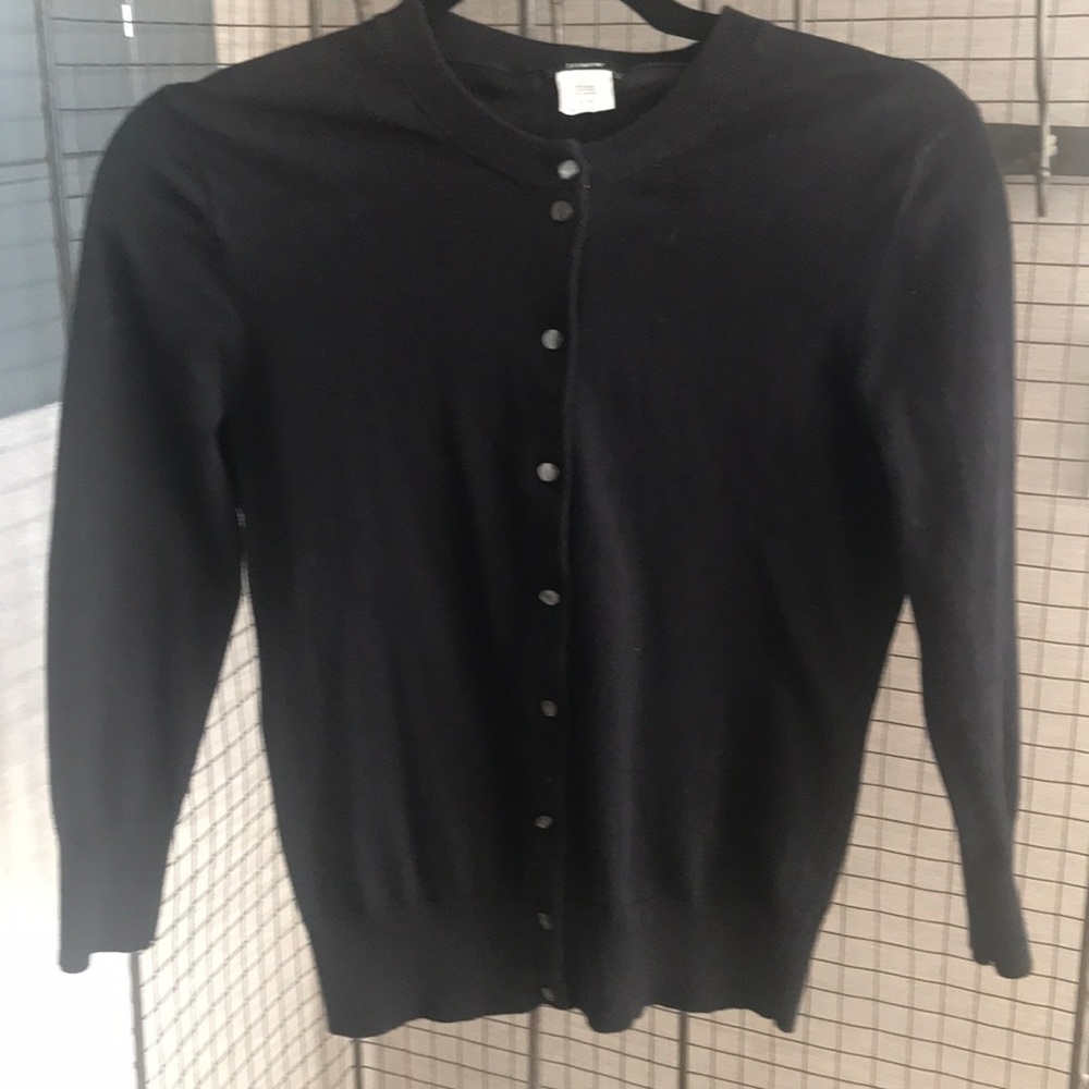 J.Crew black knit cardigan
